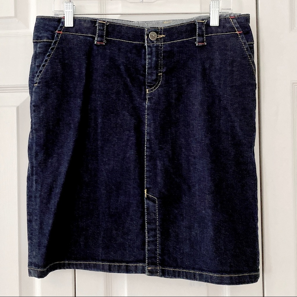 Lacoste dark blue denim skirt